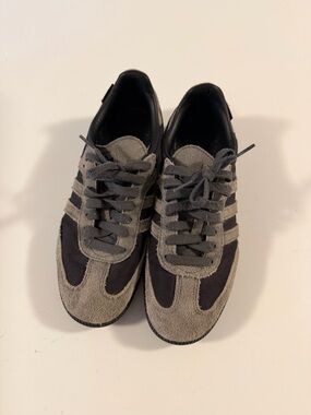 Adidas Samba Cordura Sneakers Mens 8 Black Grey Suede Nylon Classic Soccer Shoes